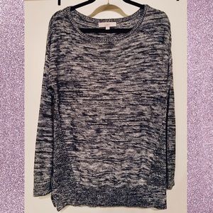 Black and Grey LOFT Tunic Sweater